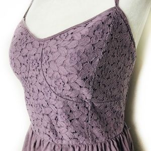 American Eagle Dress Lilac Purple Halter Cotton XL